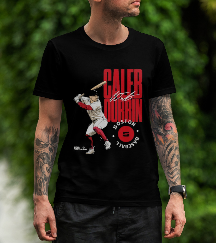 Caleb Durbin Boston Baseball Stamp Number 5 T-Shirt