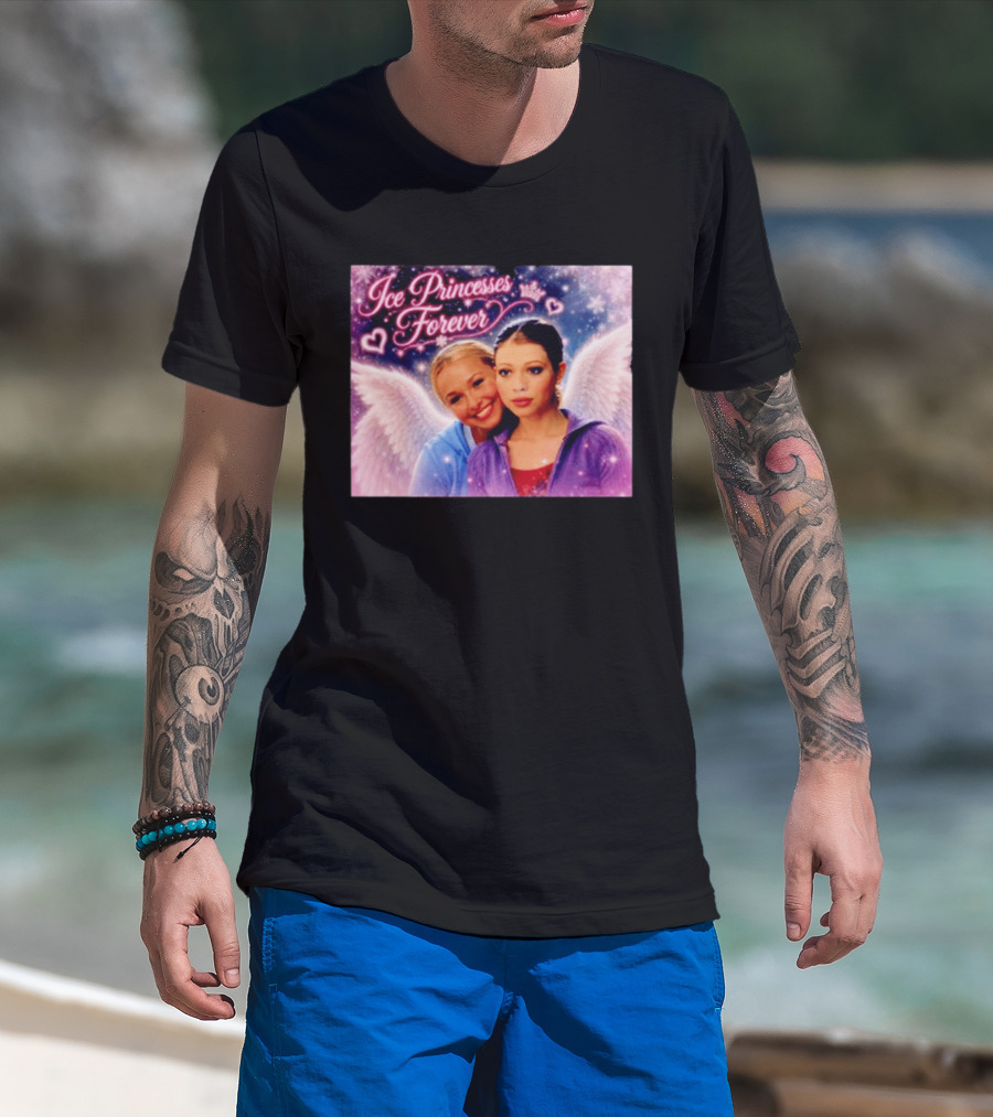 Ice Princesses Forever Hayden Panettiere Michelle Trachtenberg Angel Wings Hearts Snowflakes T-Shirt