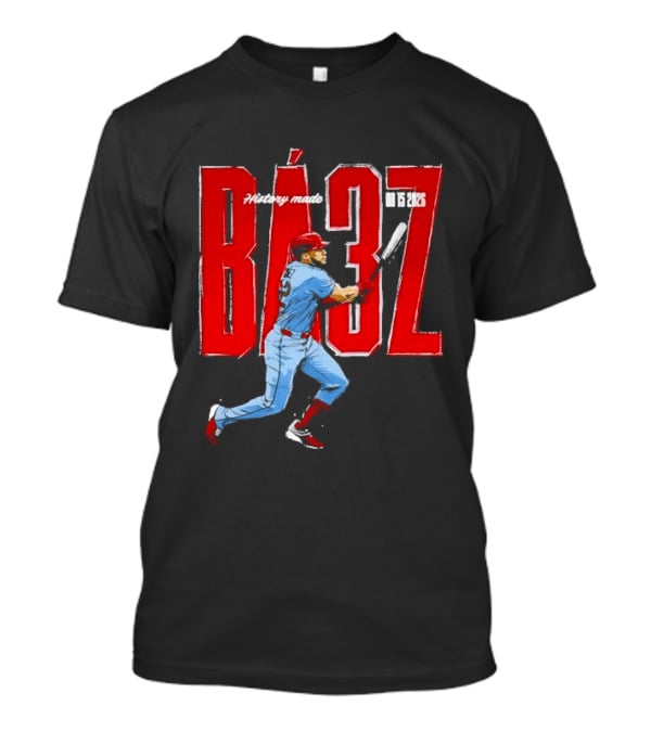 History Made Baez 08 15 2026 Baseball Player Swinging Bat Sketch T-Shirt