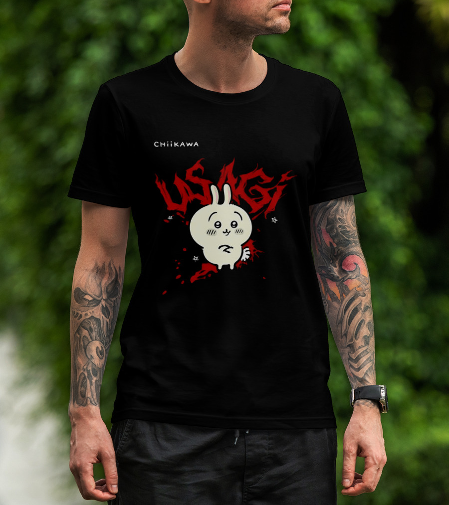 Chiikawa Usagi Kawaii Anime Red T-Shirt