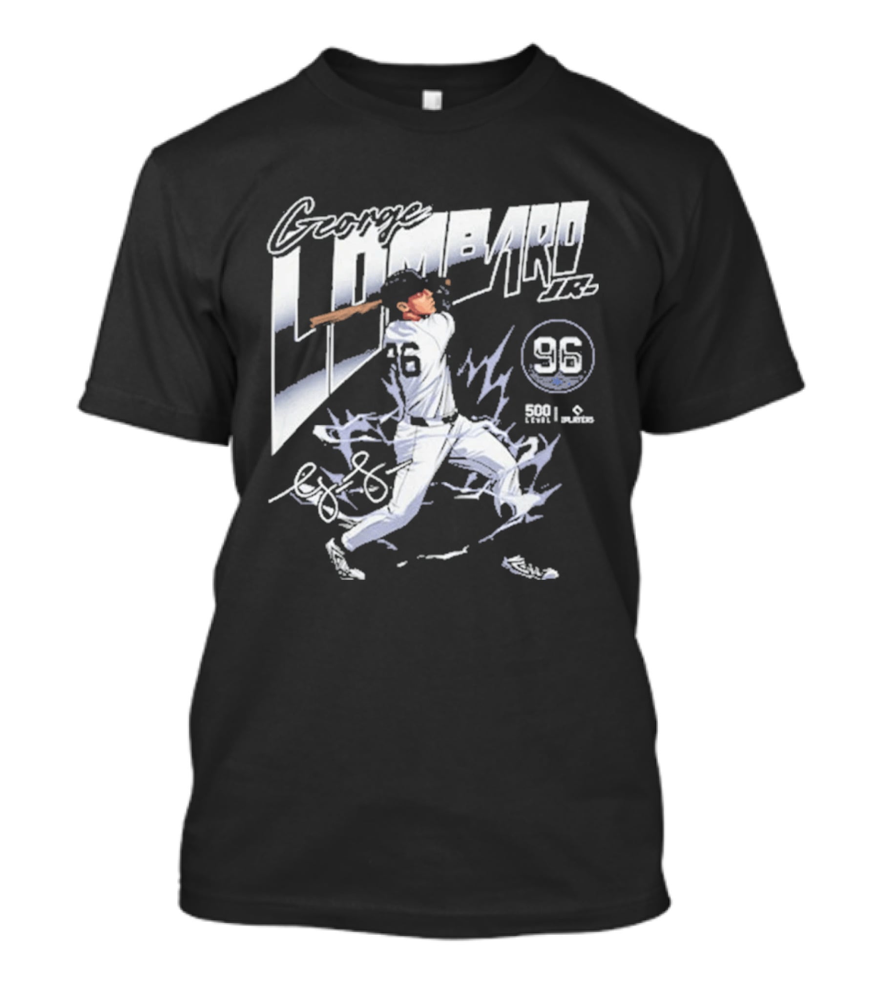 George Lombard Jr. 96 New York Y Electric Baseball Player With Dynamic Swing T-Shirt