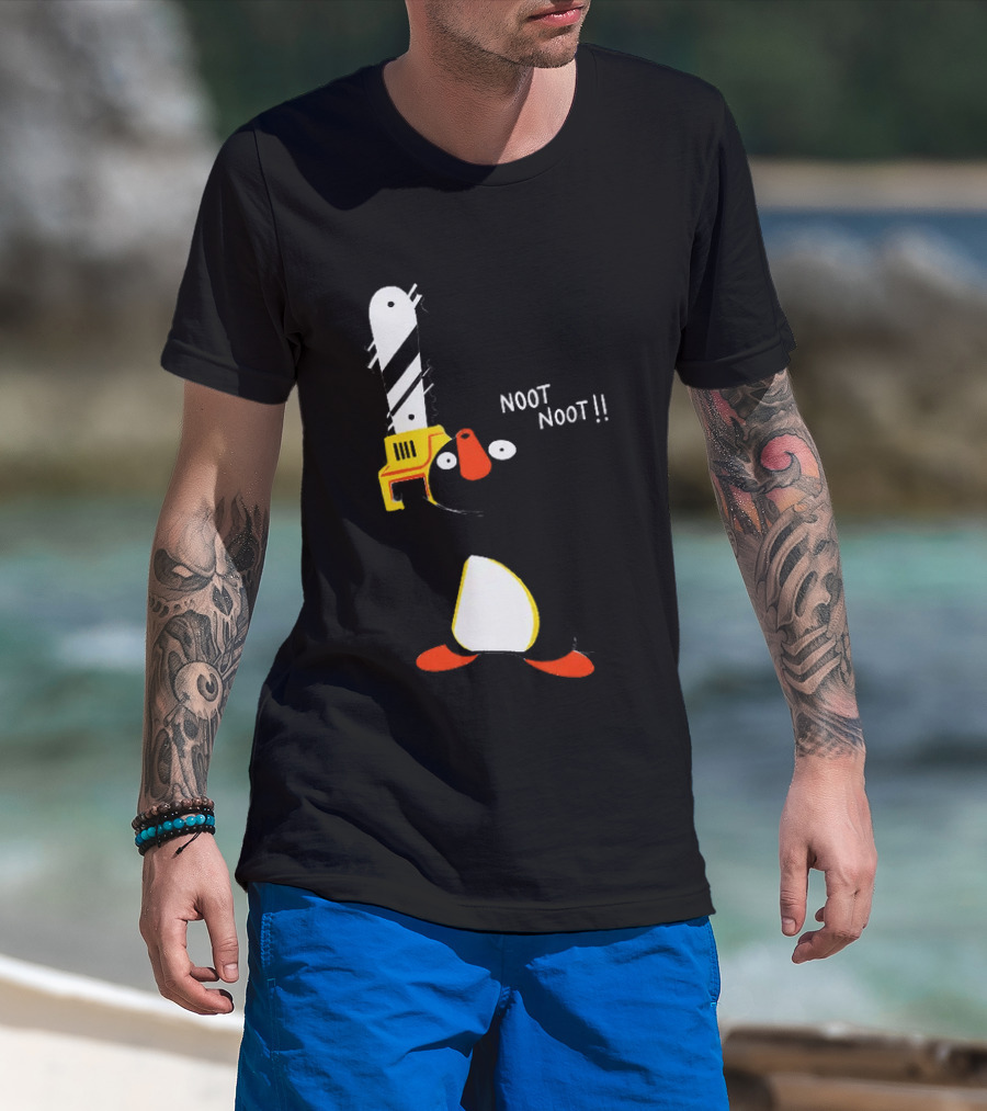Pingu Chainsaw Noot Noot!! T-Shirt