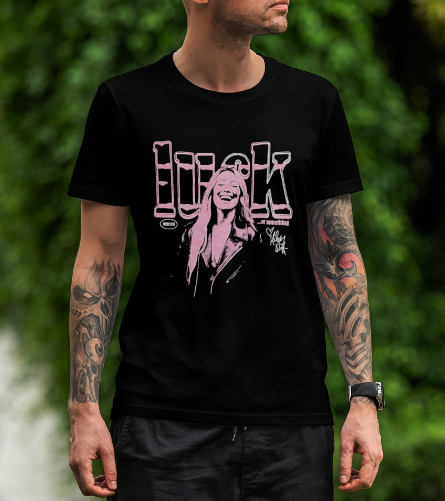Luck Or Something Hilary Duff Laughing Woman Pink Tint Leather Jacket T-Shirt