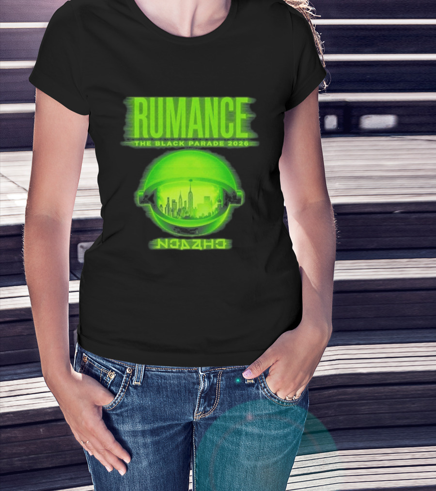RUMANCE The Black Parade 2026 Neon Cityscape T-Shirt