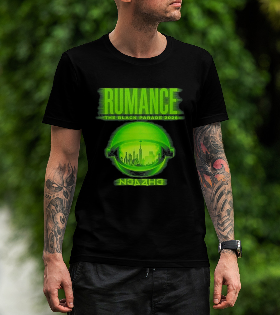 RUMANCE The Black Parade 2026 Neon Cityscape T-Shirt