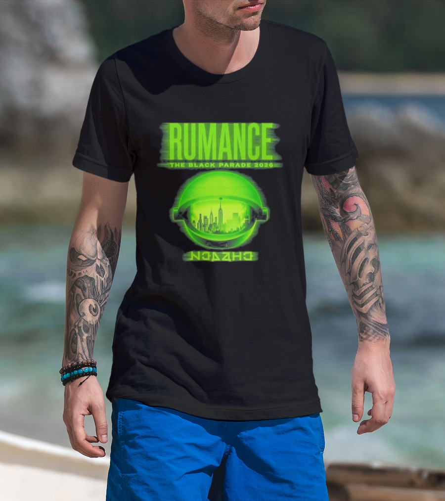 RUMANCE The Black Parade 2026 Neon Cityscape T-Shirt