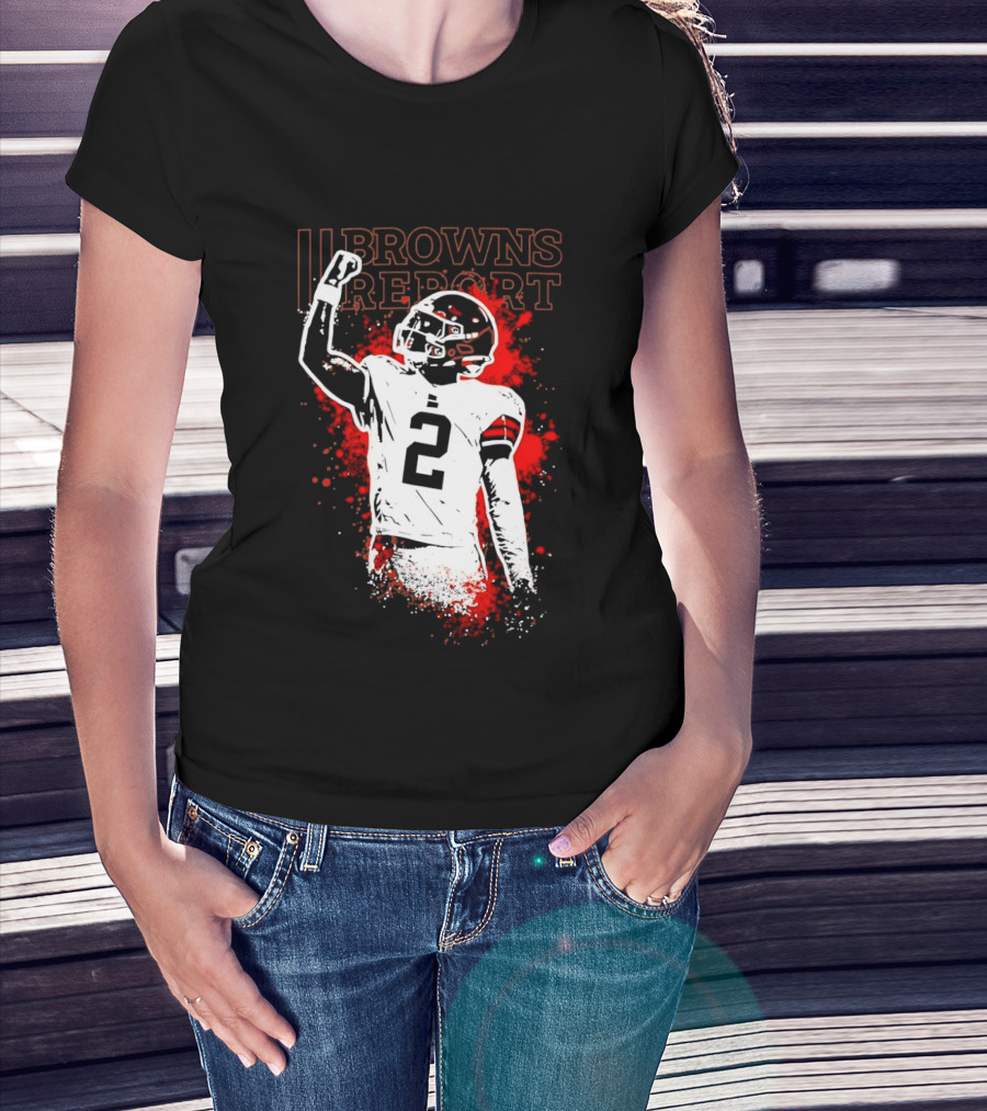 Shedeur Sanders Perfect Timing 2 Browns Report Cleveland Browns T-Shirt