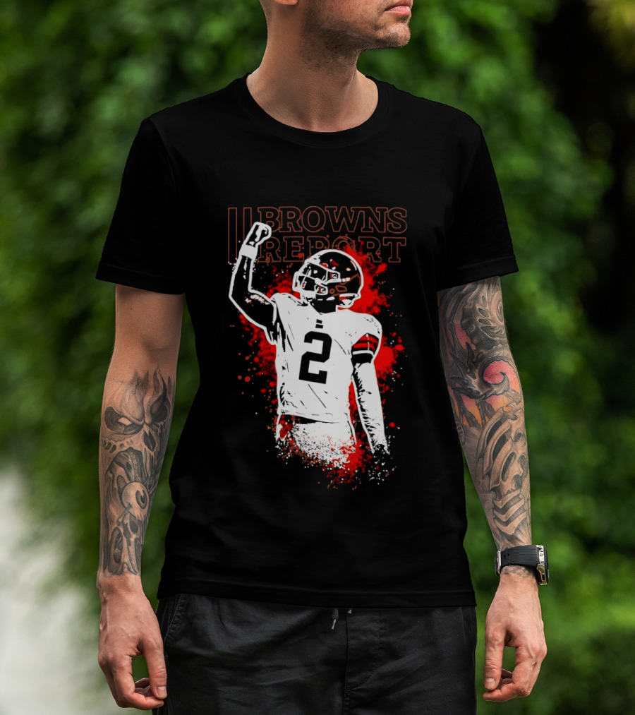 Shedeur Sanders Perfect Timing 2 Browns Report Cleveland Browns T-Shirt