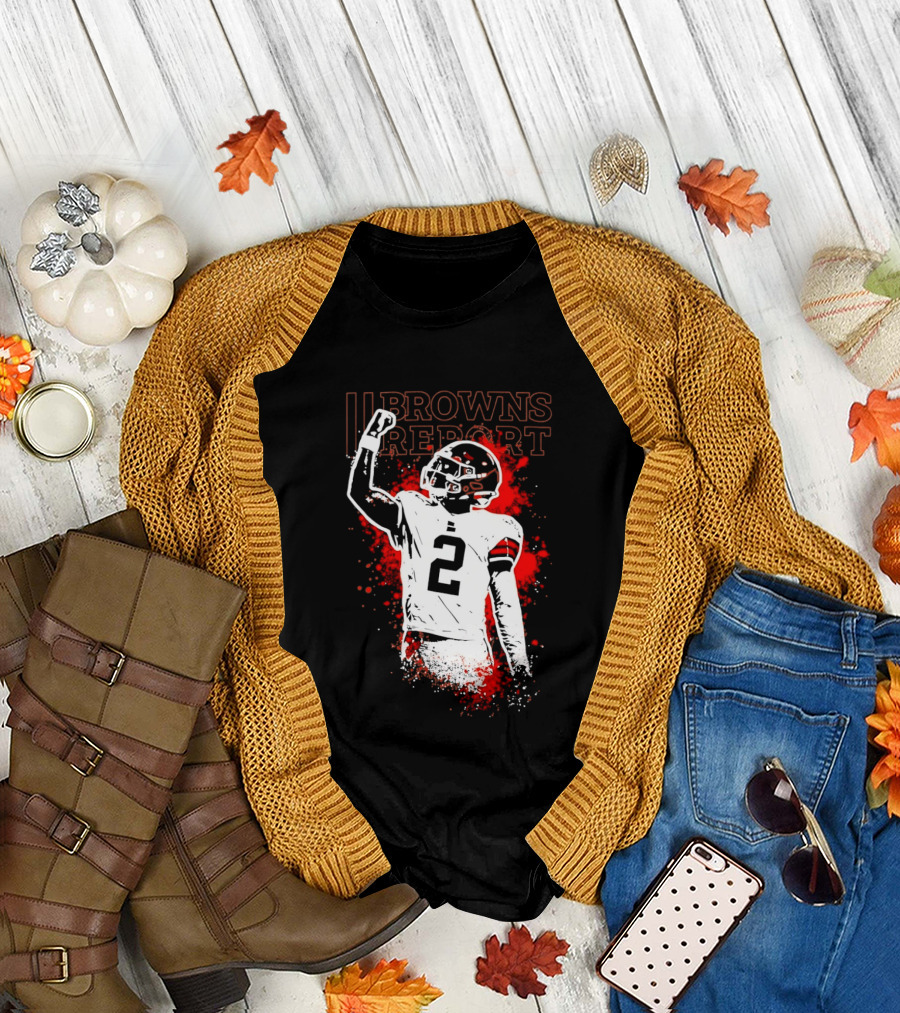 Shedeur Sanders Perfect Timing 2 Browns Report Cleveland Browns T-Shirt