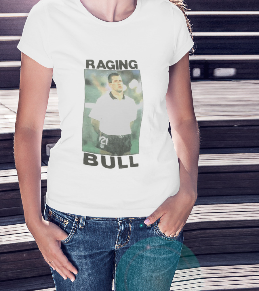 Raging Bull England Football 1989 1990 Player Number 21 T-Shirt