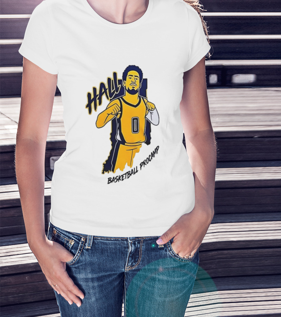 Indiana Pacers Haliburton Hall 0 Basketball Procamp T-Shirt