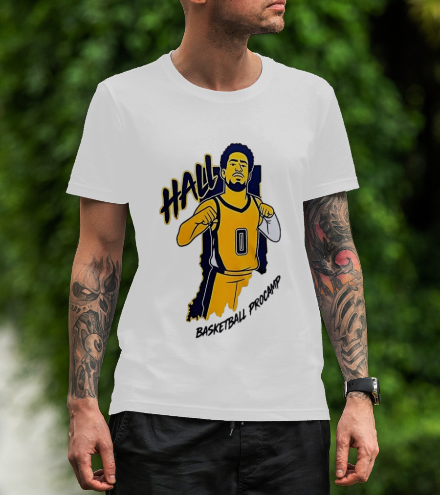 Indiana Pacers Haliburton Hall 0 Basketball Procamp T-Shirt