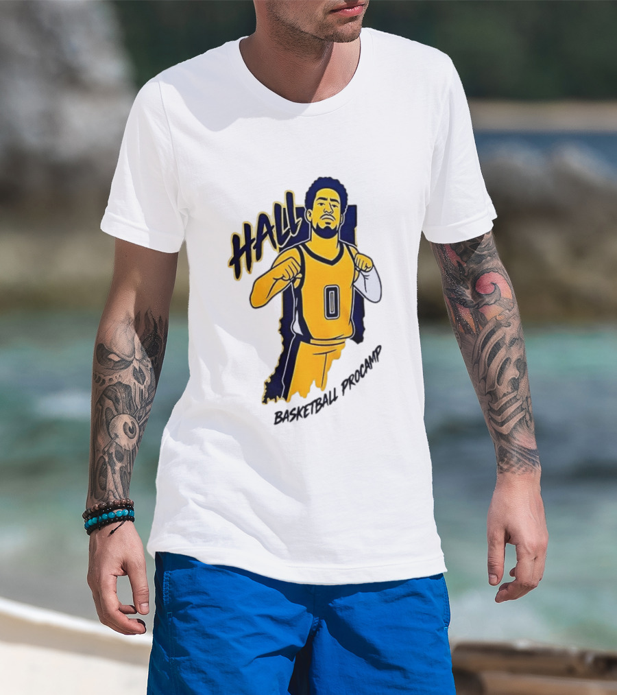 Indiana Pacers Haliburton Hall 0 Basketball Procamp T-Shirt