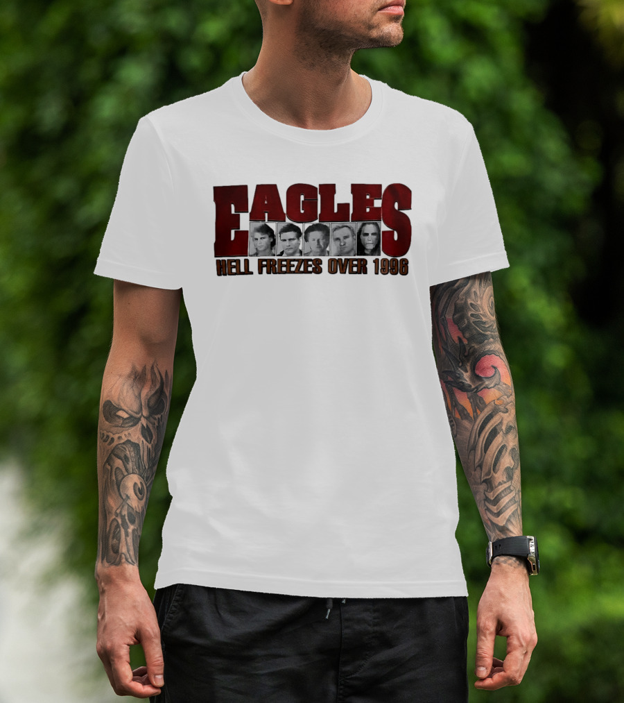 Eagles Hell Freezes Over 1996 Tour Vintage Retro Justin Bieber T-Shirt