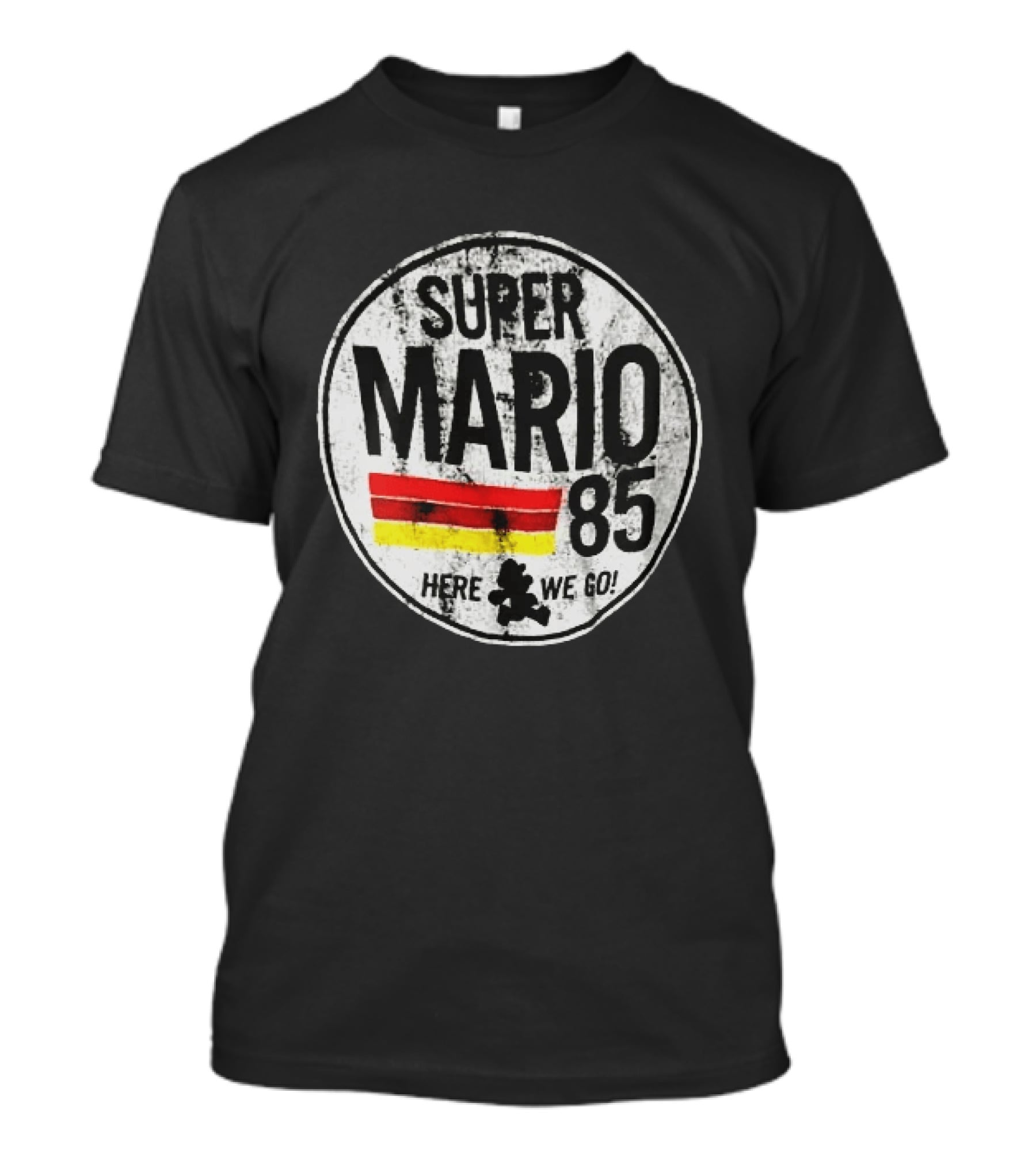 Super Mario 85 Here We Go Vintage Circle T-Shirt
