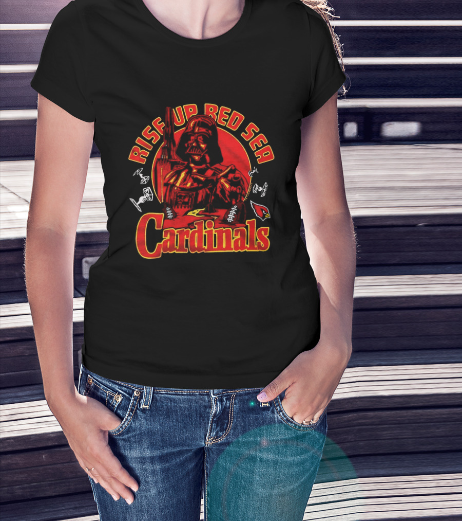 Rise Up Red Sea Darth Vader Cardinals T-Shirt