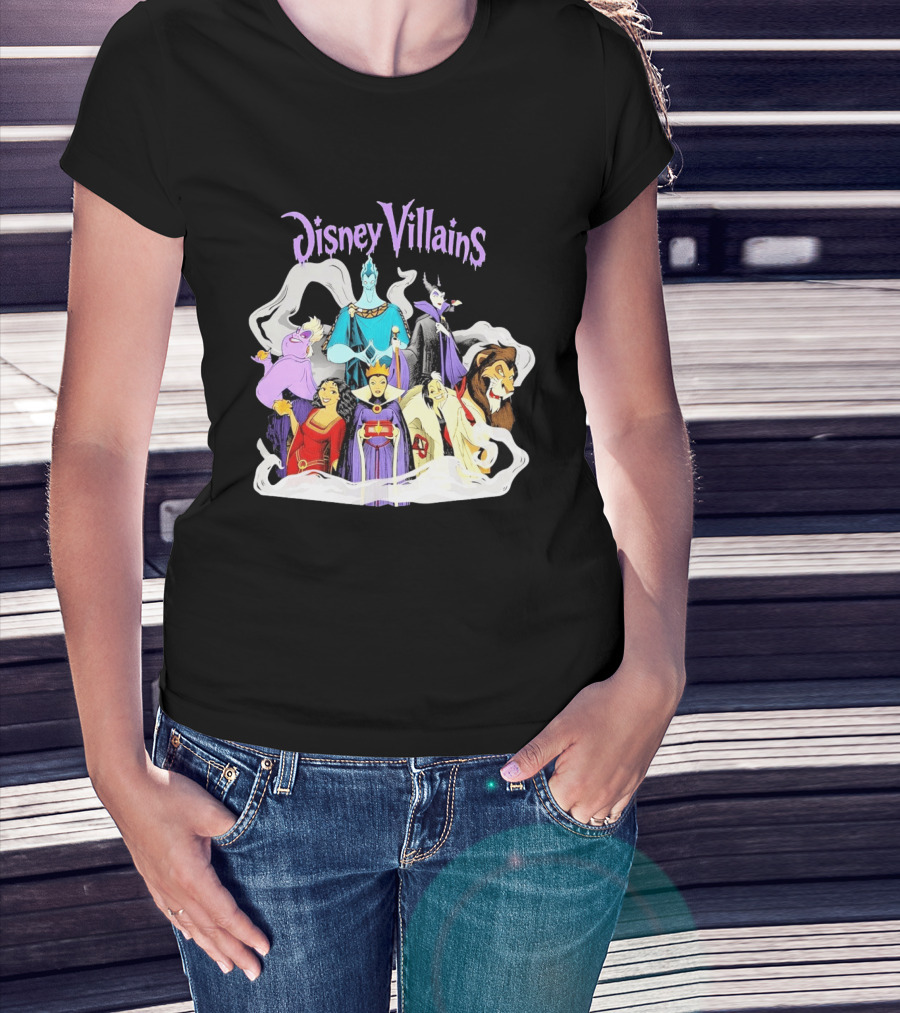 Disney Villains Halloween Squad Maleficent Hades Ursula Scar Evil Queen Cruella De Vil T-Shirt
