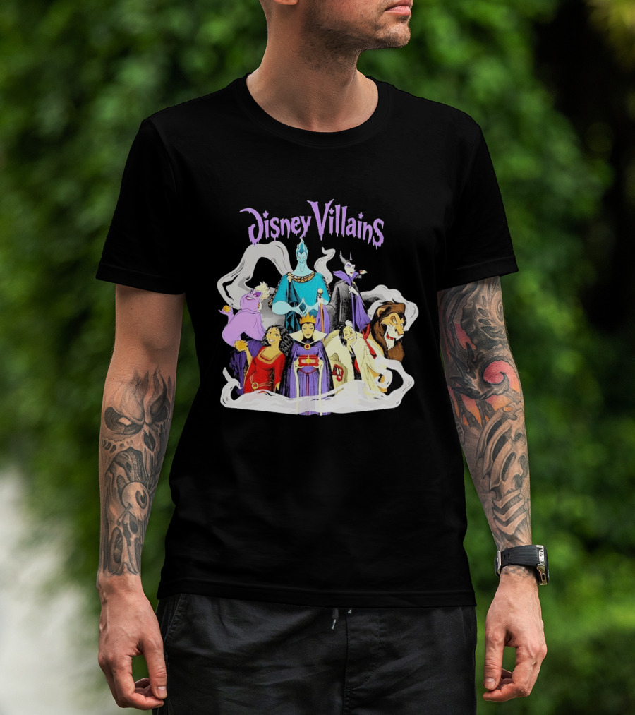 Disney Villains Halloween Squad Maleficent Hades Ursula Scar Evil Queen Cruella De Vil T-Shirt