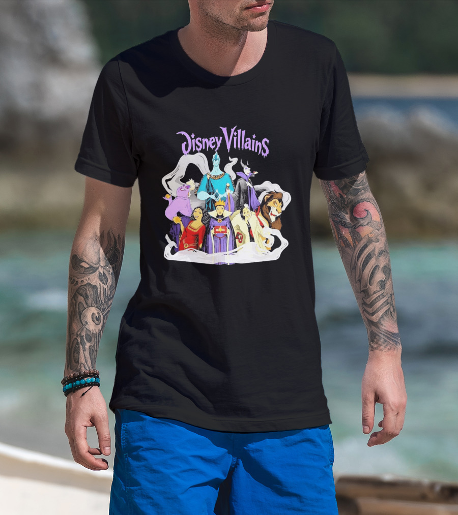 Disney Villains Halloween Squad Maleficent Hades Ursula Scar Evil Queen Cruella De Vil T-Shirt