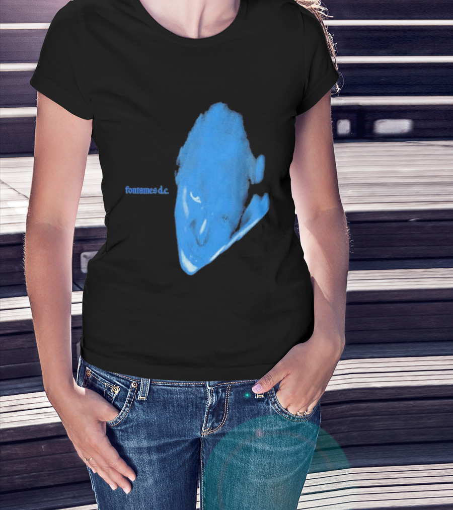 Fontaines D.C. Dopamine Chamber Blue Cover Black T-Shirt