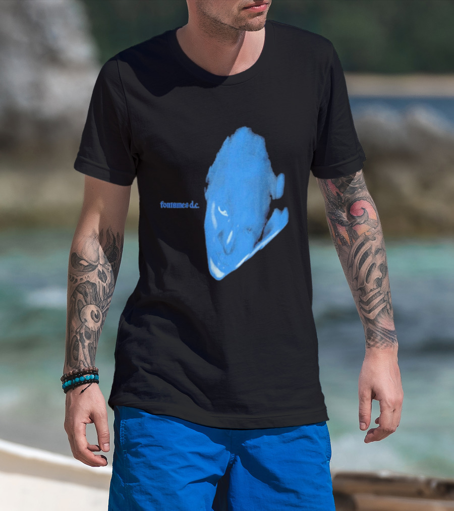 Fontaines D.C. Dopamine Chamber Blue Cover Black T-Shirt