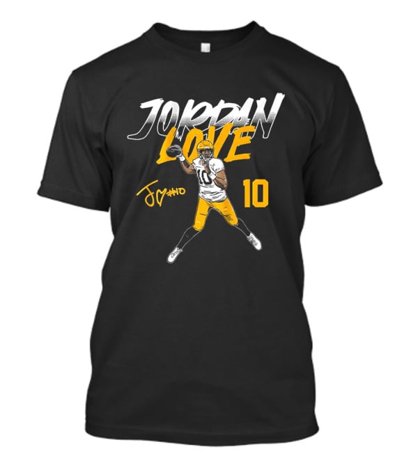 Jordan Love 10 Signature Pose Green Bay Packers T-Shirt