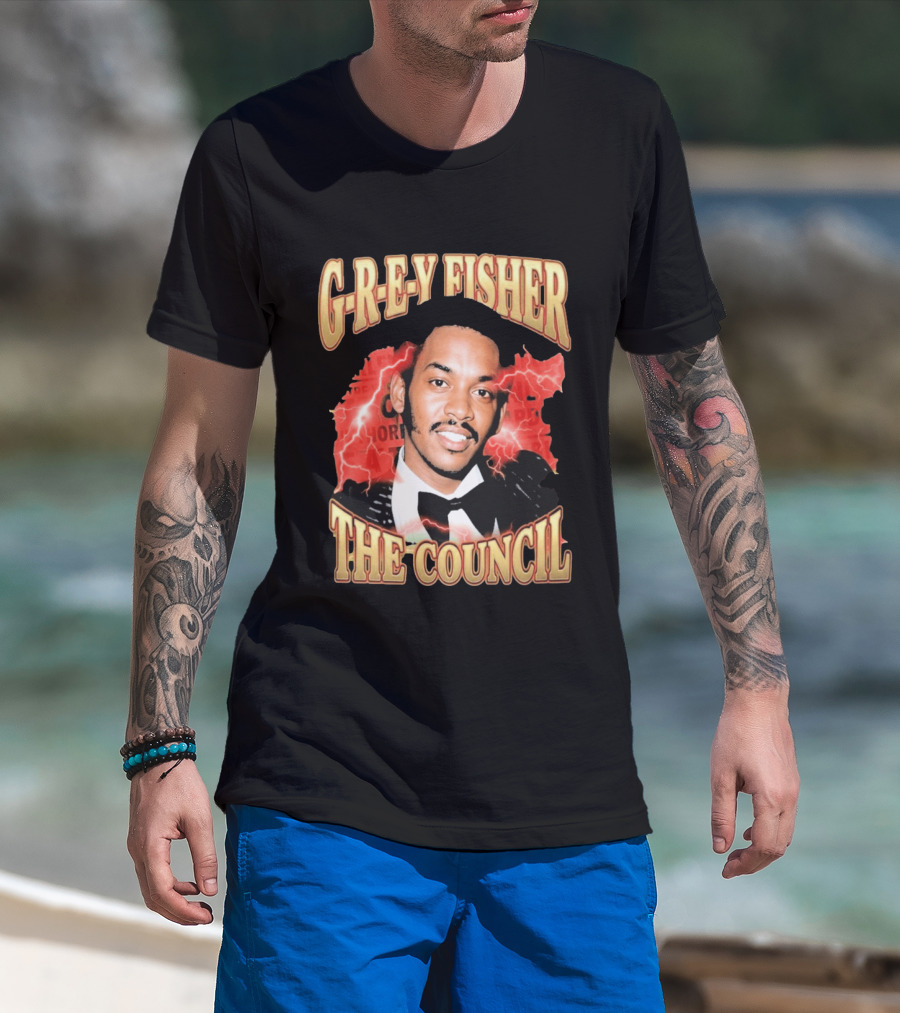 G REY Fisher The Council T-Shirt