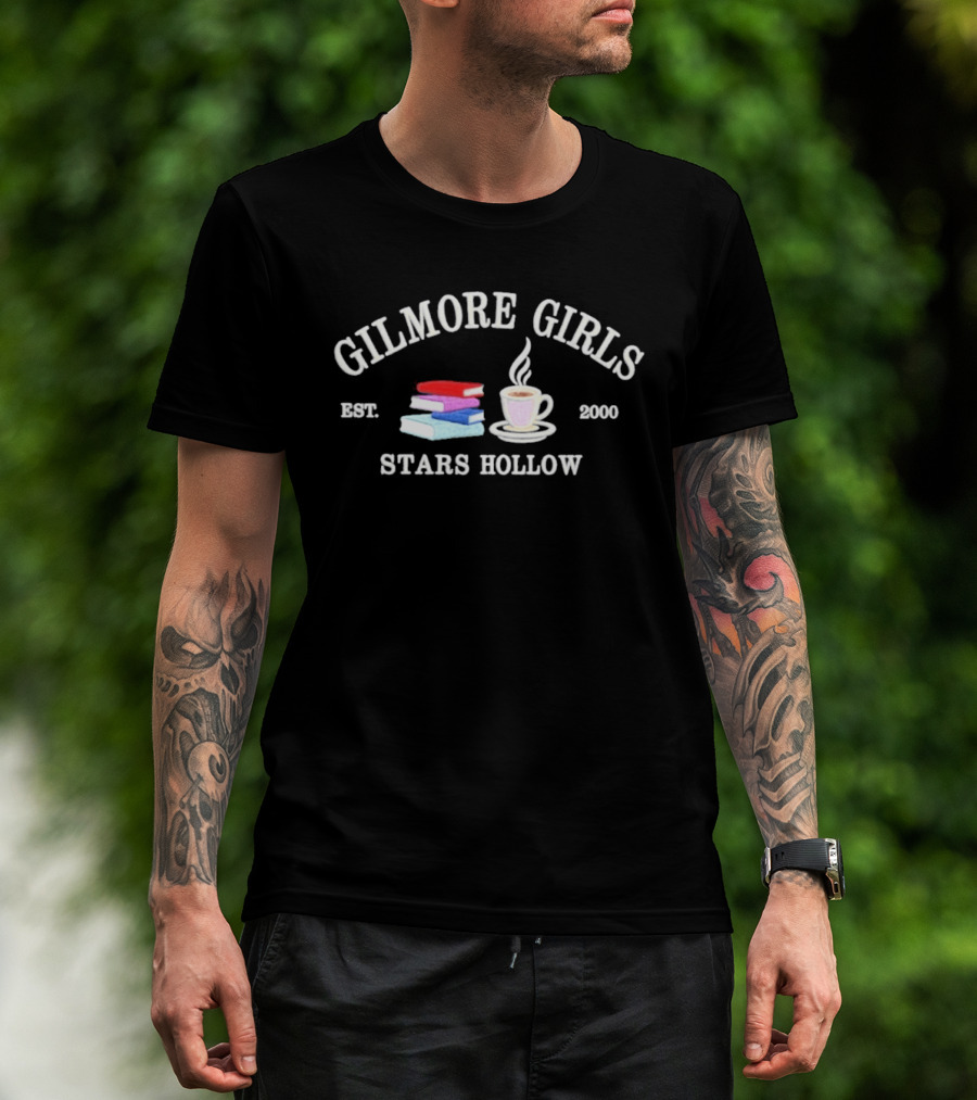 Gilmore Girls Stars Hollow Est 2000 Coffee And Books T-Shirt