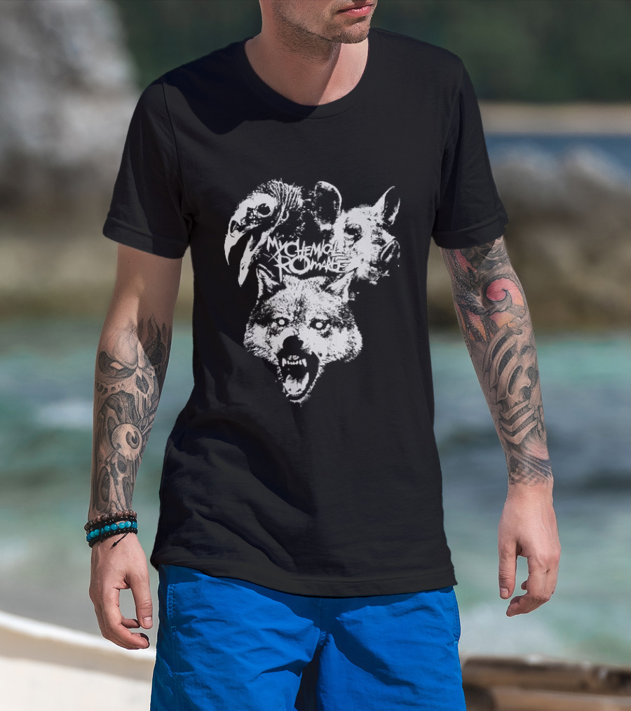 MCR Washington 2026 Tour Mask Animal Faces T-Shirt