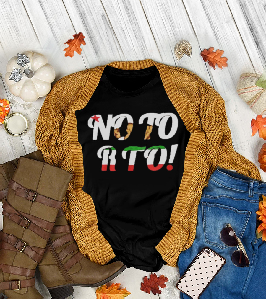 No To RTO Bold Lettering With Stars And Stripes T-Shirt