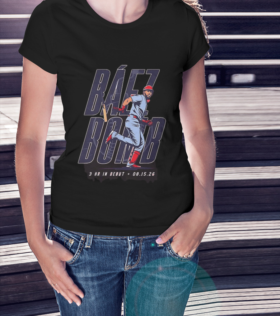 St. Louis Cardinals Baez Bomb Joshua Baez No 22 3 HR In Debut 08.15.26 T-Shirt