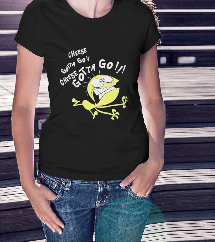 Cheese Gotta Go!! Yellow Cartoon Imaginary Friend T-Shirt