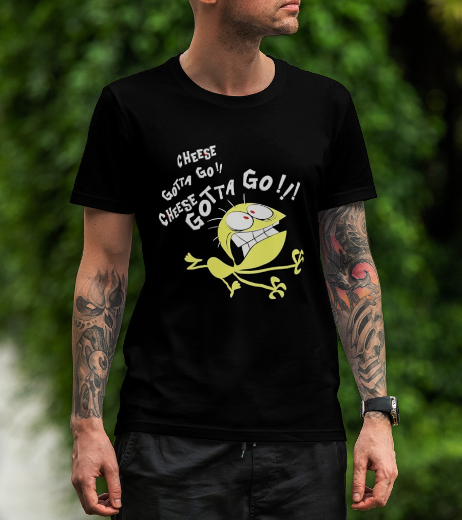 Cheese Gotta Go!! Yellow Cartoon Imaginary Friend T-Shirt