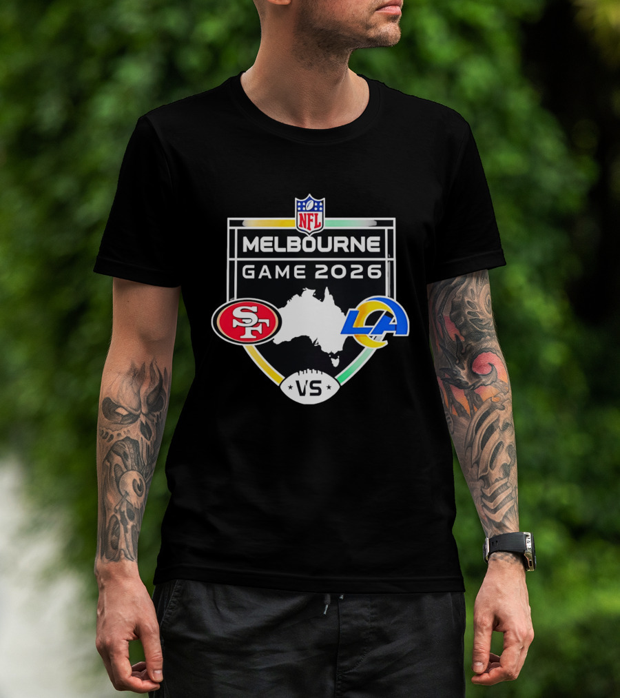 San Francisco 49ers Vs Los Angeles Rams NFL Melbourne Game 2026 T-Shirt