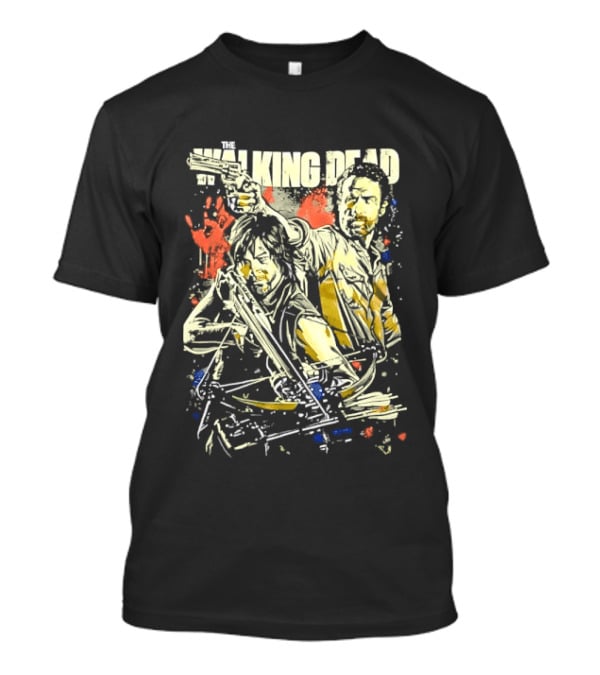 The Walking Dead Rick Grimes Daryl Dixon Crossbow T-Shirt