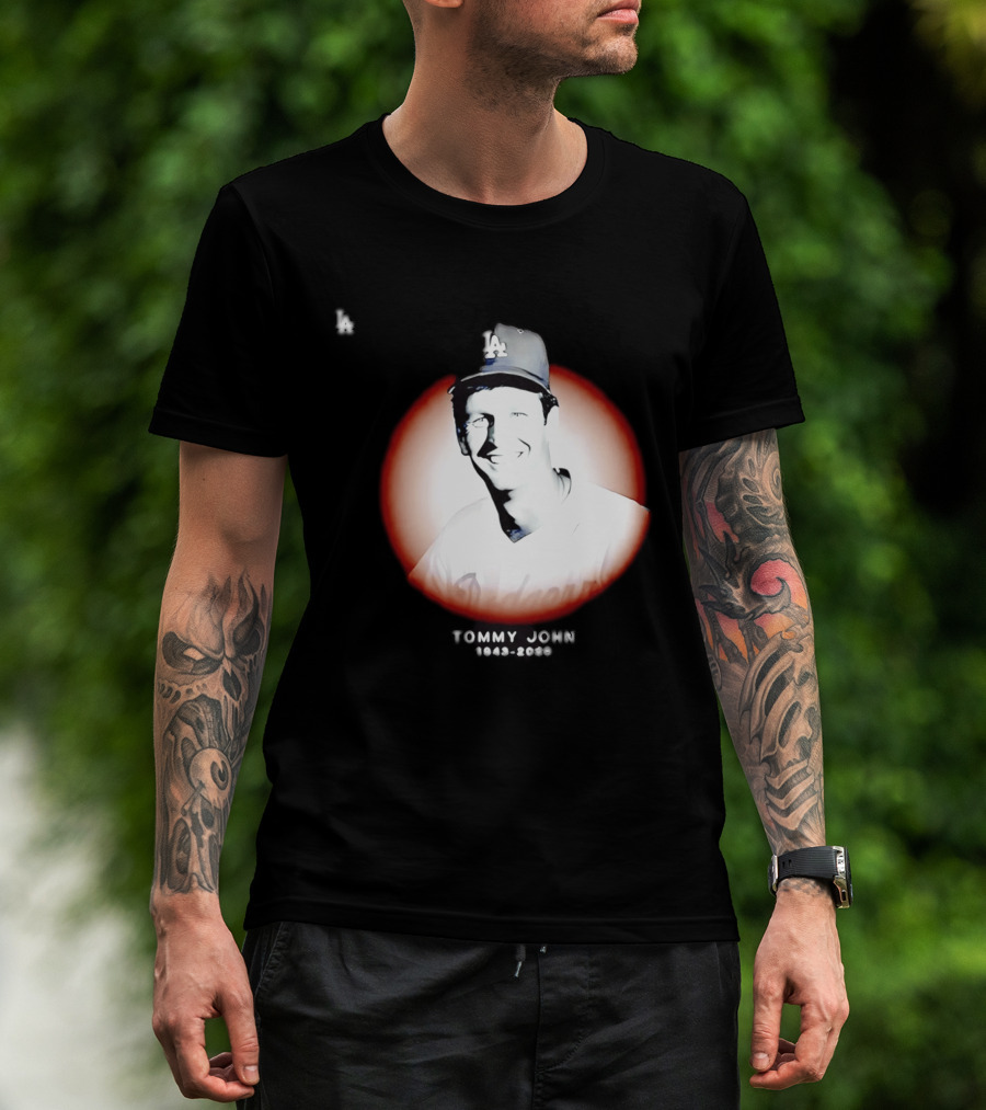 Tommy John 1943 2026 Memorial Baseball LA Dodgers T-Shirt