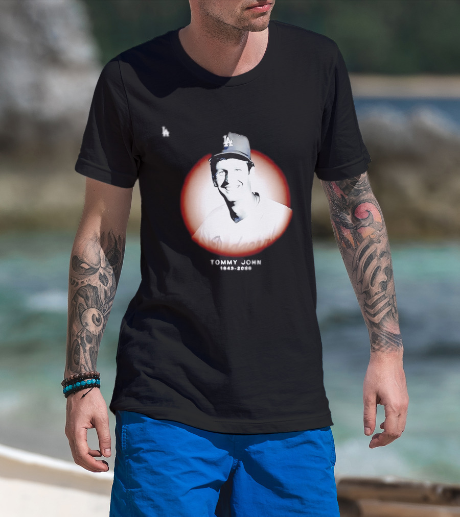 Tommy John 1943 2026 Memorial Baseball LA Dodgers T-Shirt