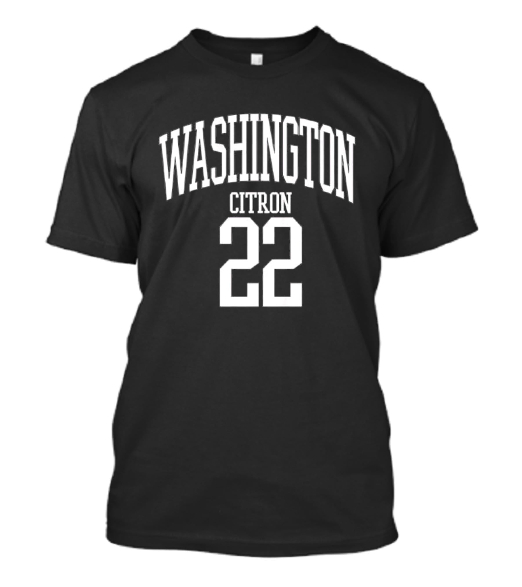 Washington Citron 22 Arched Lettering White Jersey Number T-Shirt