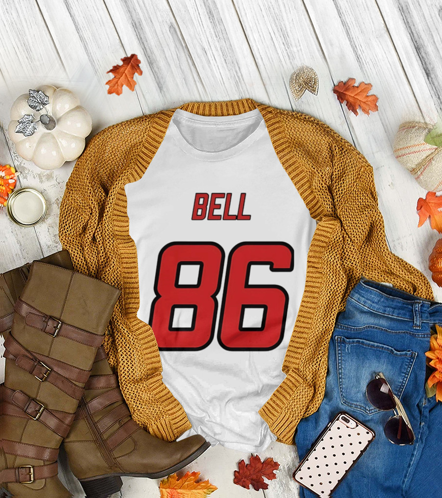 Bell 86 Red Jersey Number Sports T-Shirt