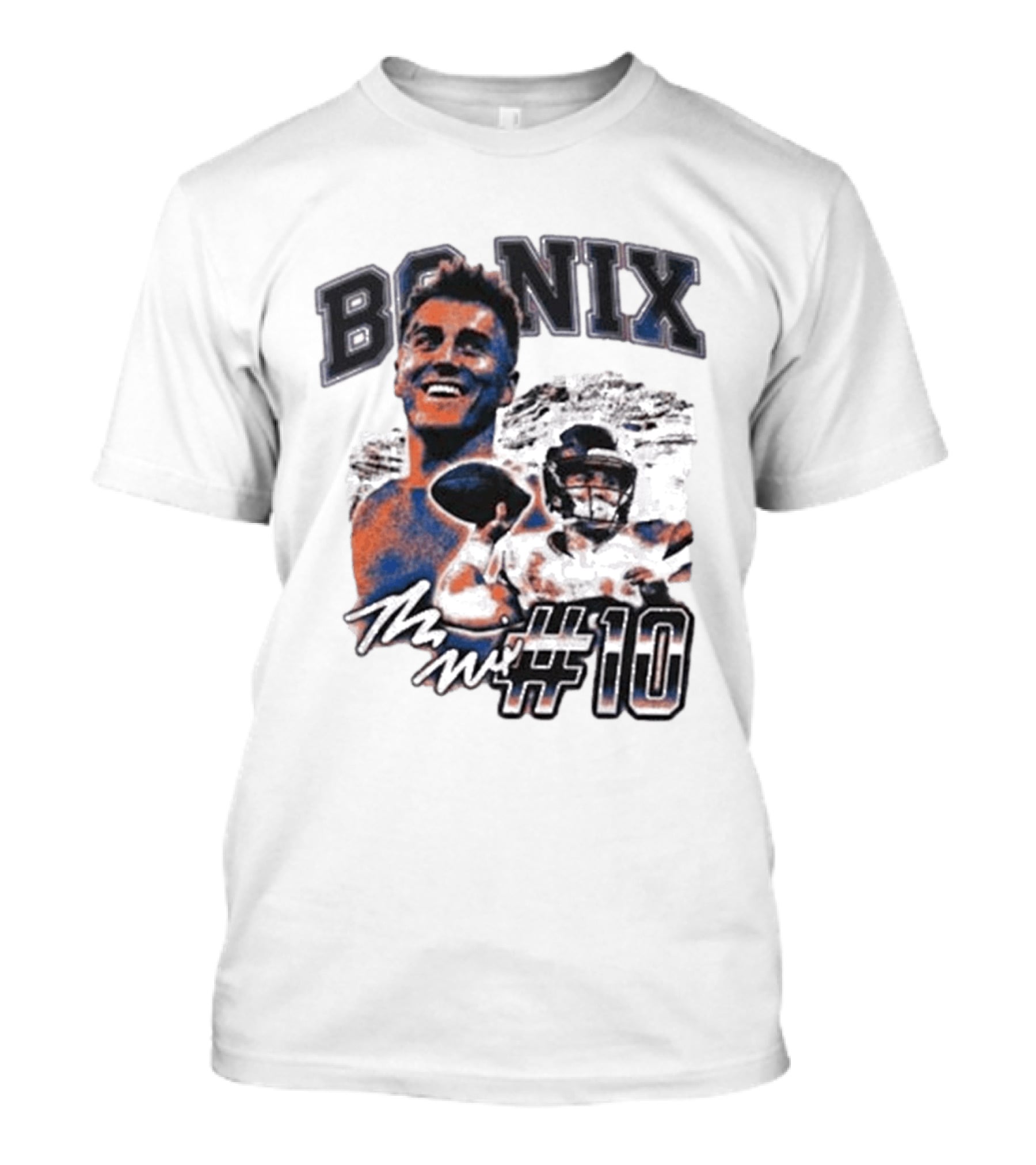 Bo Nix Number 10 Football Player T-Shirt