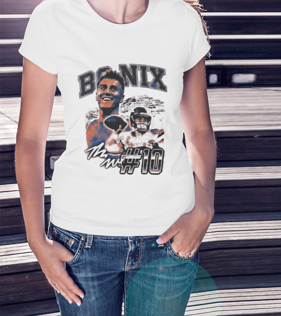 Bo Nix Number 10 Football Player T-Shirt