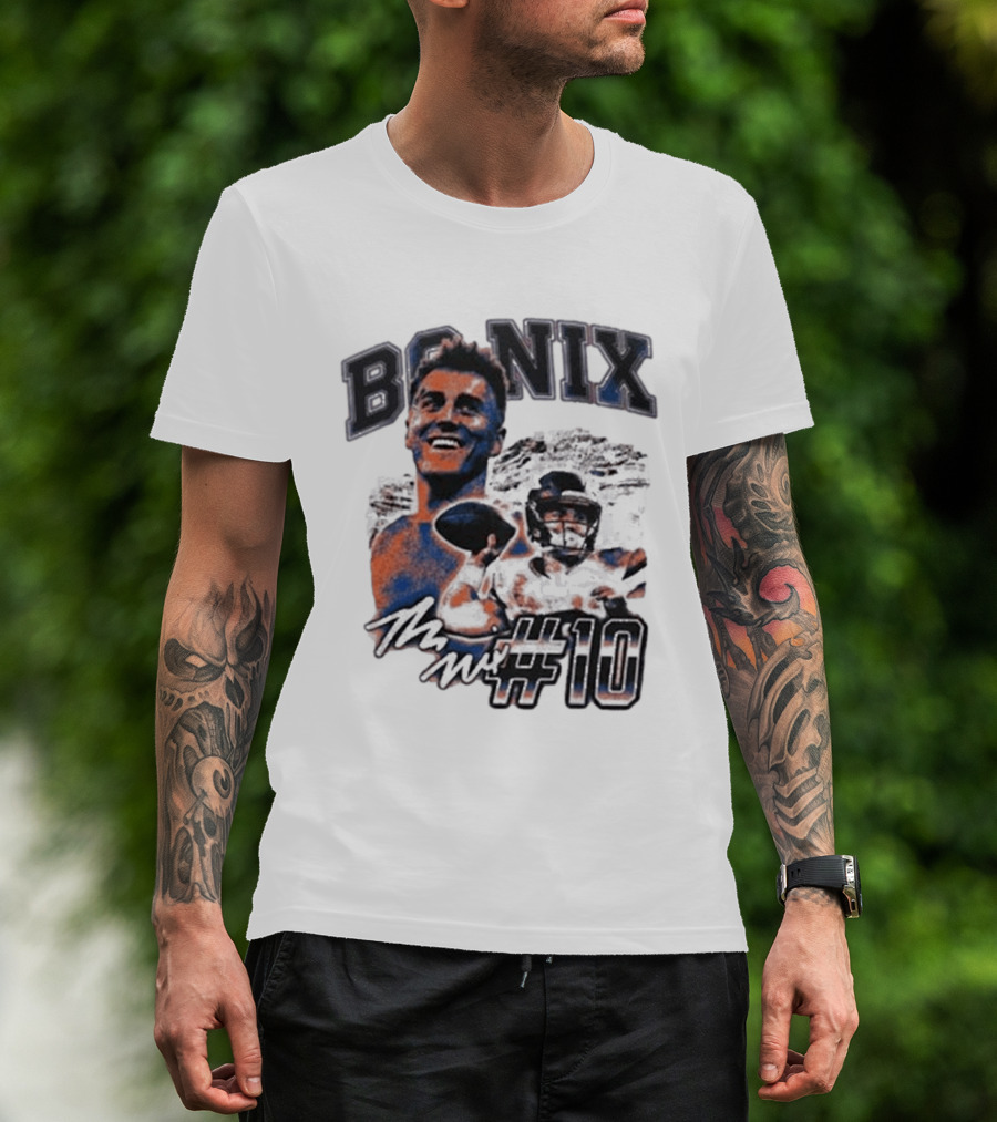 Bo Nix Number 10 Football Player T-Shirt
