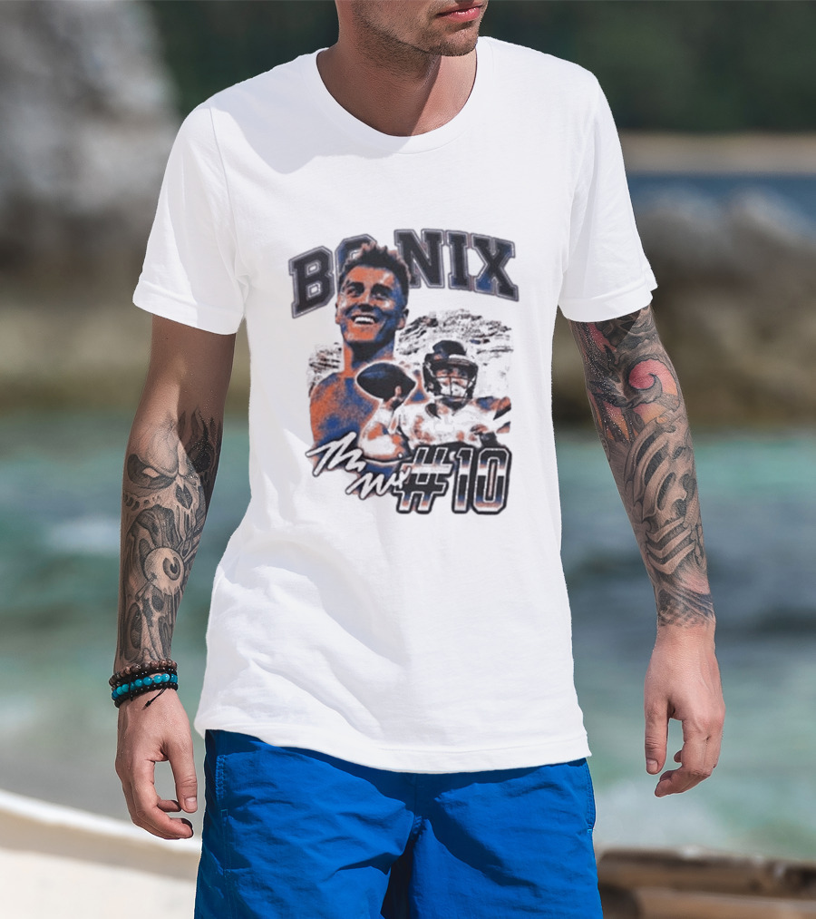 Bo Nix Number 10 Football Player T-Shirt