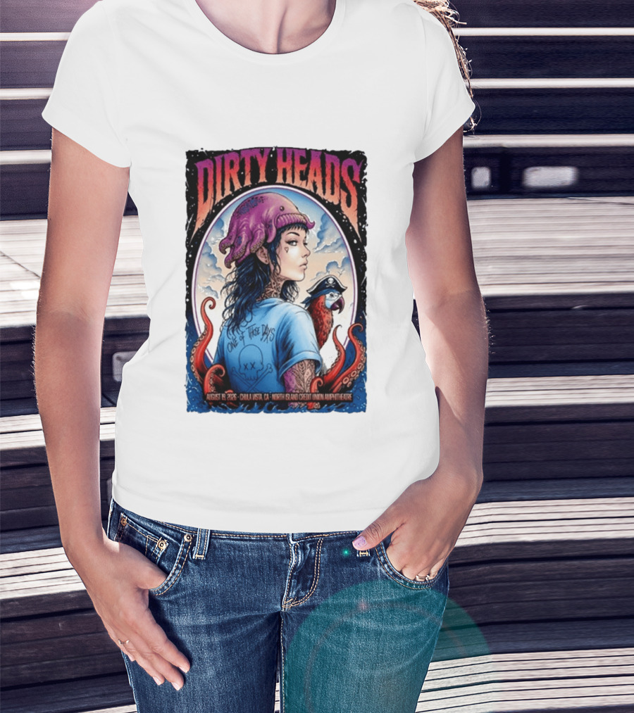 Dirty Heads One Of Those Days Pirate Octopus North Island Credit Union Amphitheatre Chula Vista CA Aug 19 2026 T-Shirt