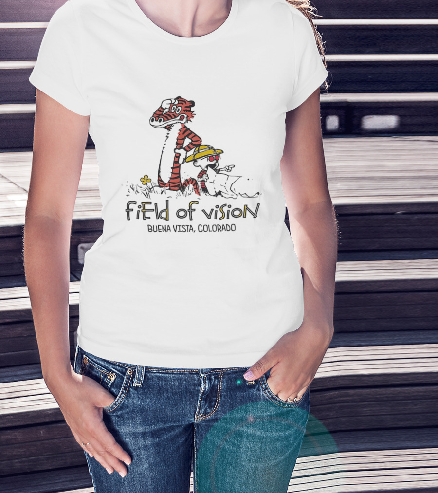 Field Of Vision Cartoon Boy Tiger Buena Vista Colorado T-Shirt