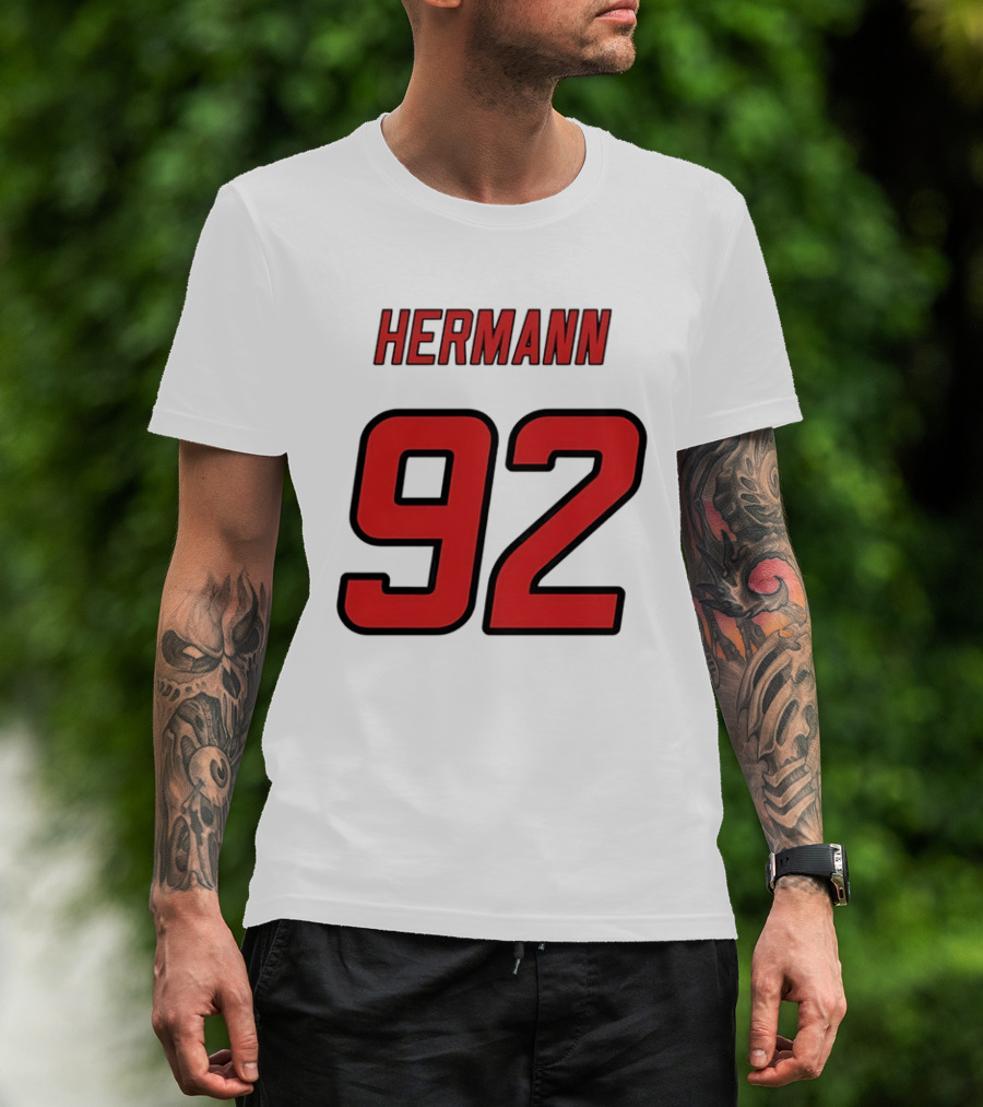 Hermann 92 Red Lettering Athletic Jersey T-Shirt