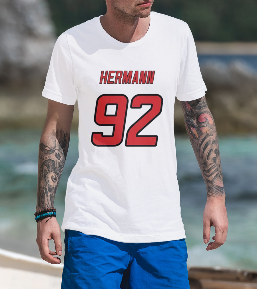 Hermann 92 Red Lettering Athletic Jersey T-Shirt