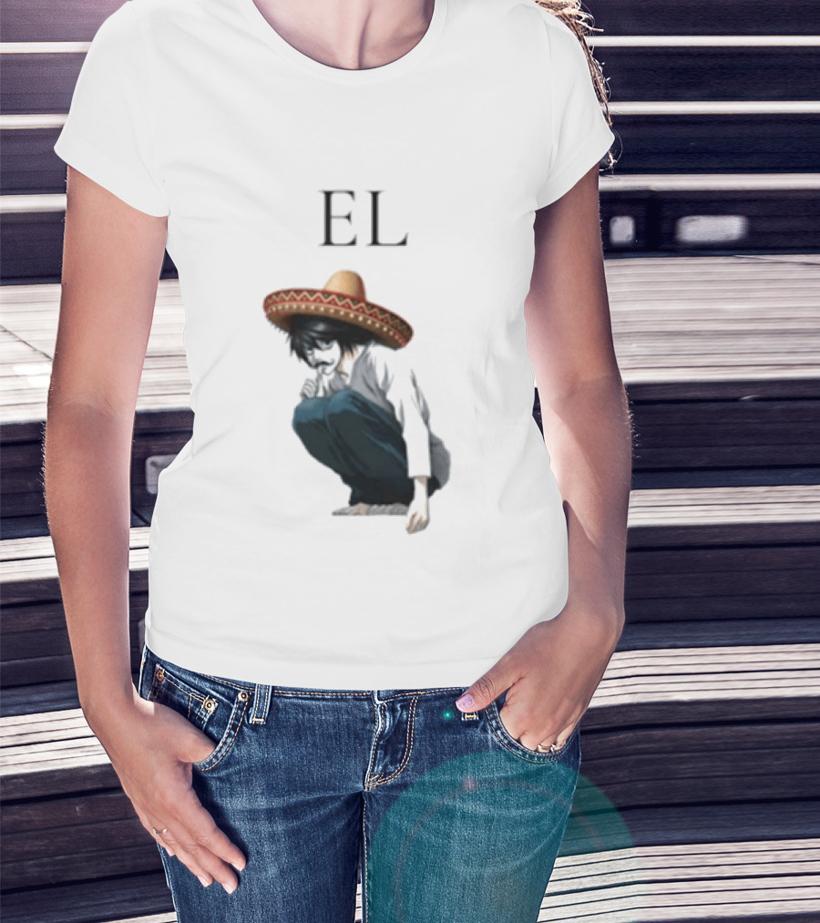 El L Death Note Mariachi Sombrero T-Shirt