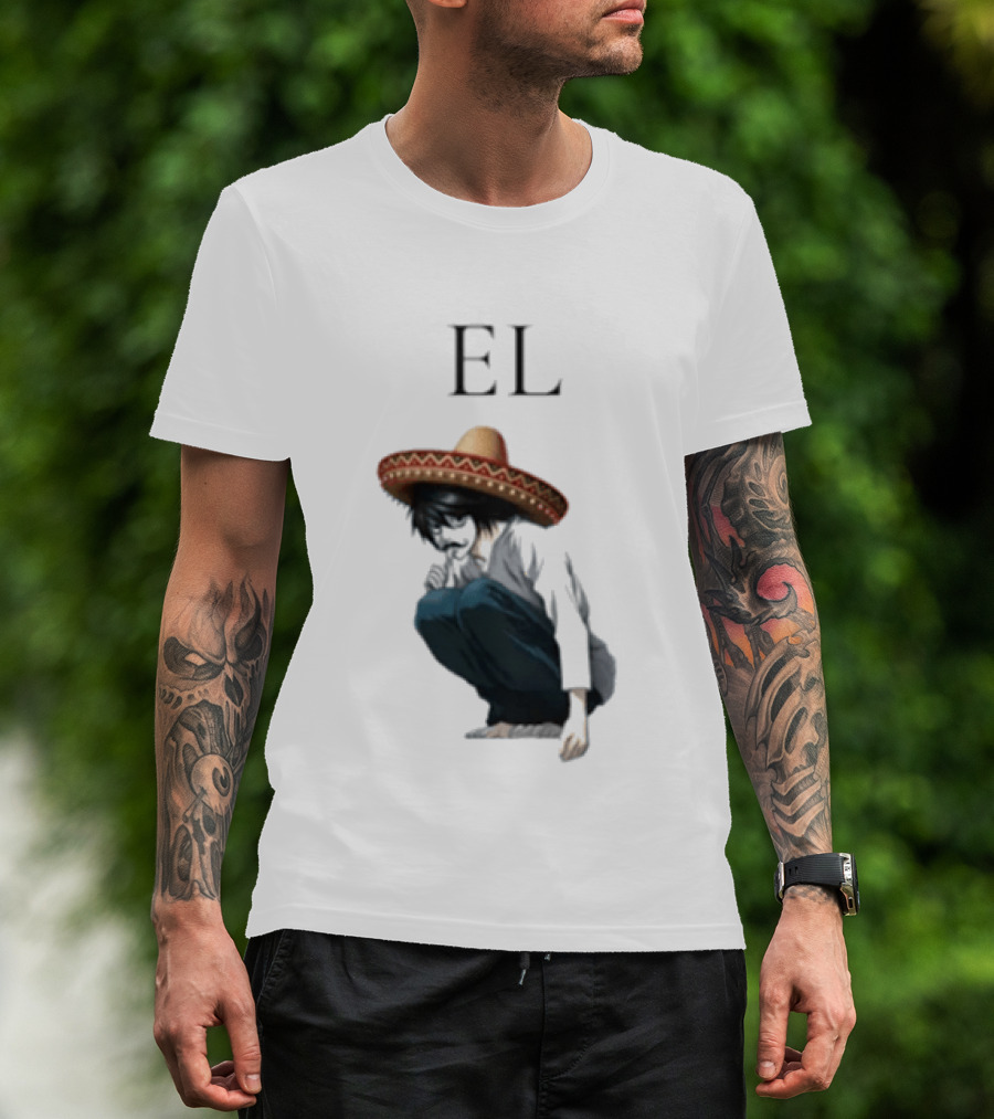 El L Death Note Mariachi Sombrero T-Shirt