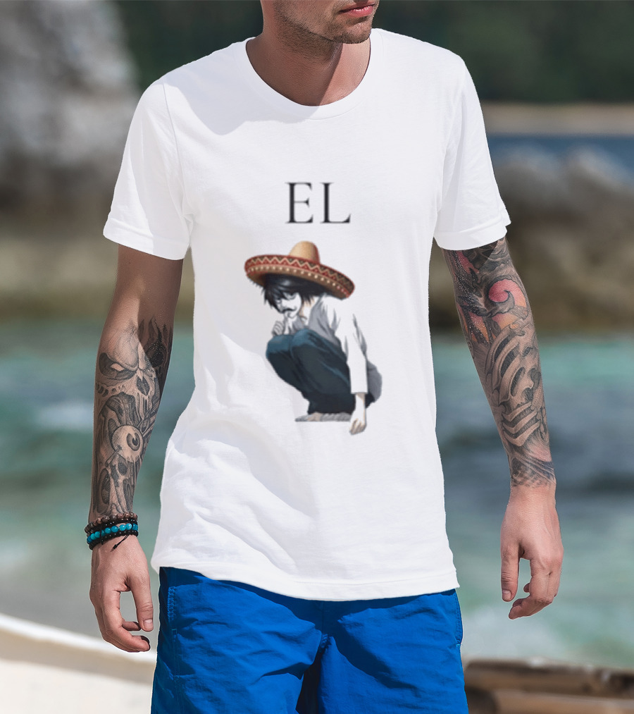 El L Death Note Mariachi Sombrero T-Shirt